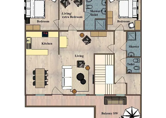 アパート Berghof ニーダートハイ